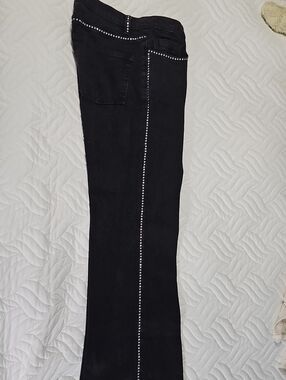 Christine Alexander Black Jeans Sz10 With Rhinestone Embellishment